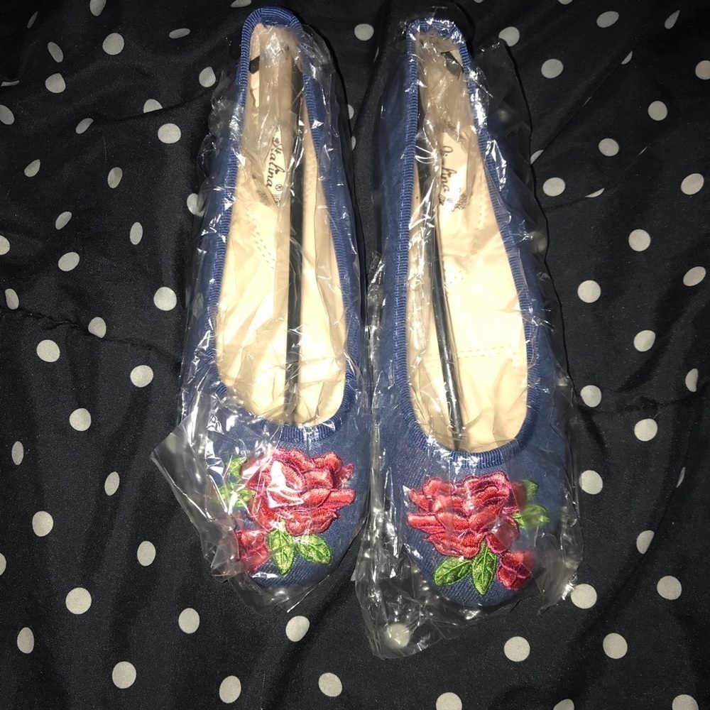 𝅺italina dark blue flats